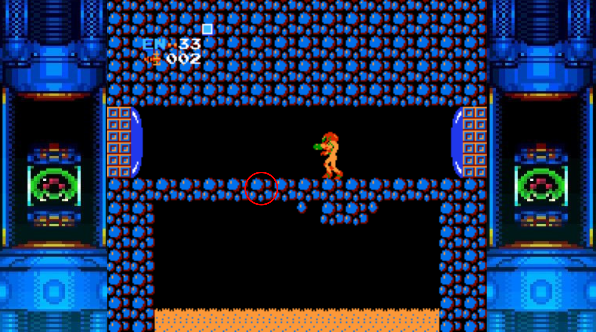 Metroid hidden morph ball bomb wall