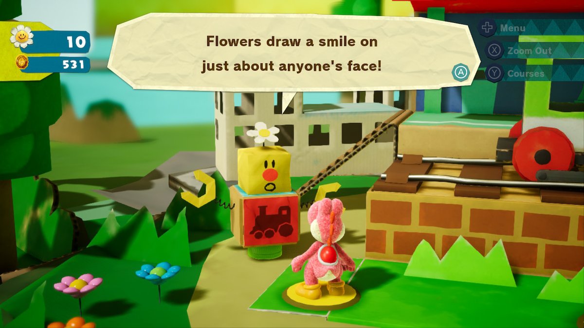Yoshi's Crafted World flowers