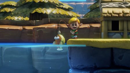 Link's Awakening (Switch) fishing mini-game