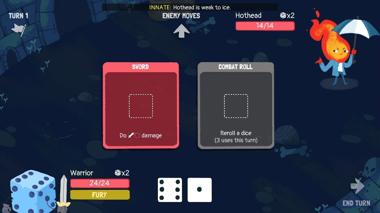 Dicey Dungeons Warrior class
