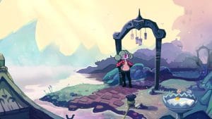 Tangle Tower Review - screenshot of Sally at Lake's Edge