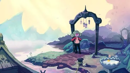 Tangle Tower Review - screenshot of Sally at Lake's Edge
