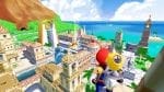 Super Mario Sunshine - Mario looking out on Delfino Plaza from a high vantage point