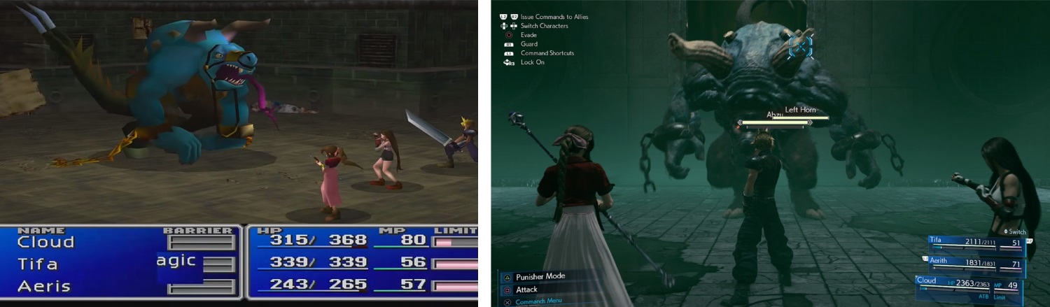 Final Fantasy VII vs. Final Fantasy VII Remake - Combat
