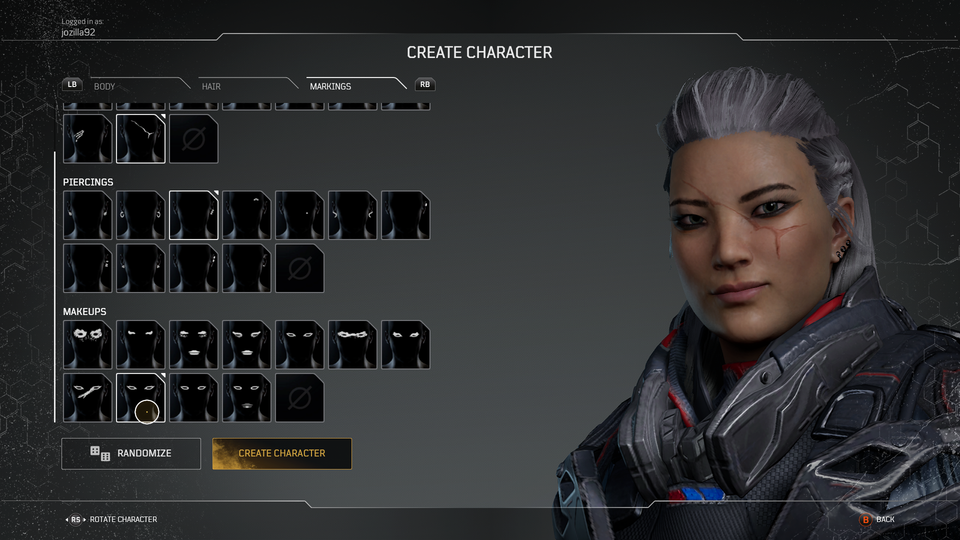 Outriders demo character creator