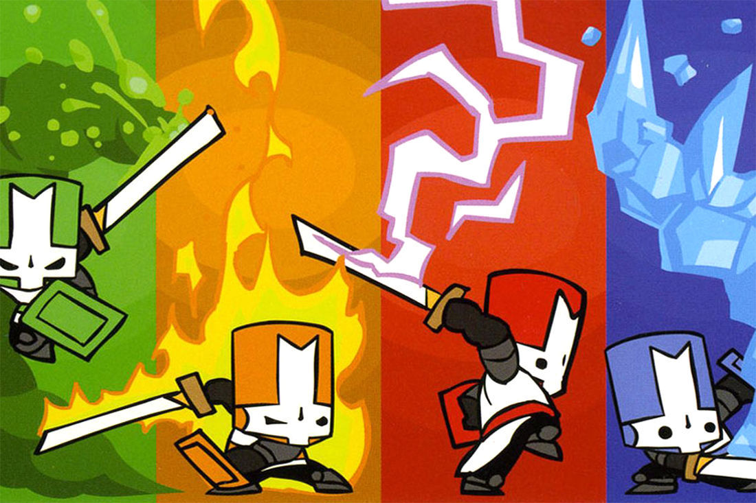 Castle Crashers 4-player co-op splash screen