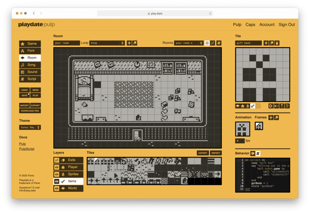 Playdate Pulp screenshot