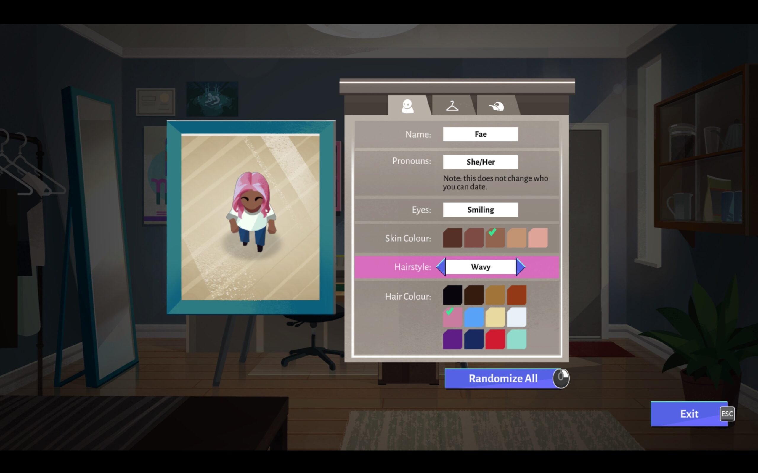 Boyfriend Dungeon Review - character creator