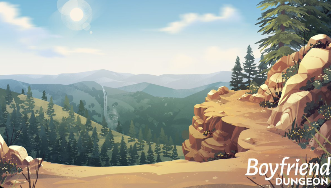 Boyfriend Dungeon mountains concept art