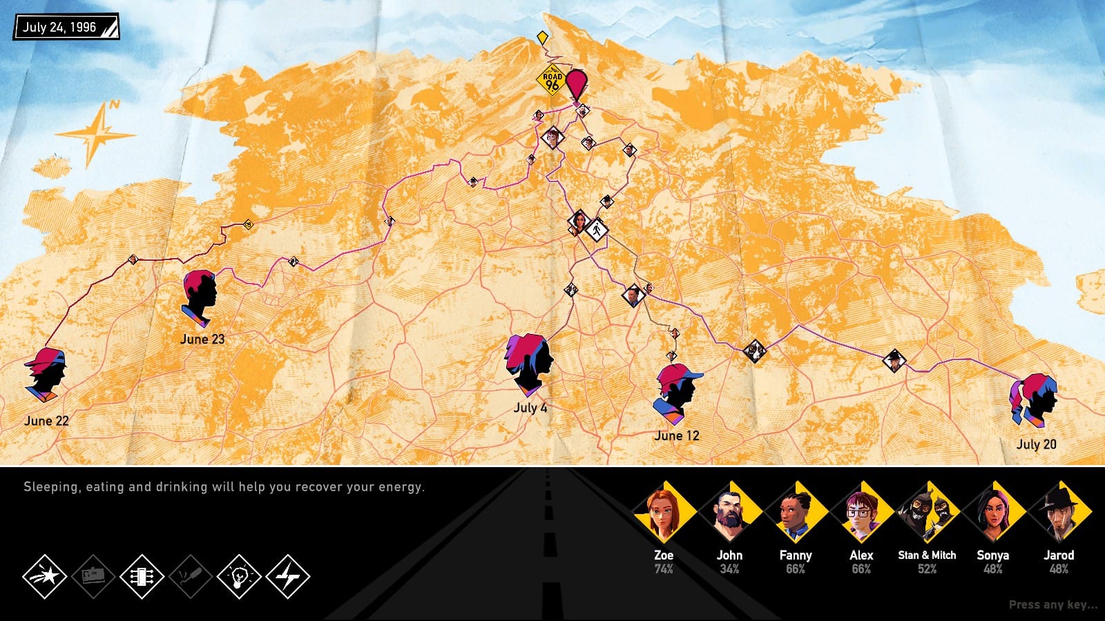 Road 96 map