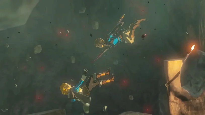 Picture of Zelda and Link falling