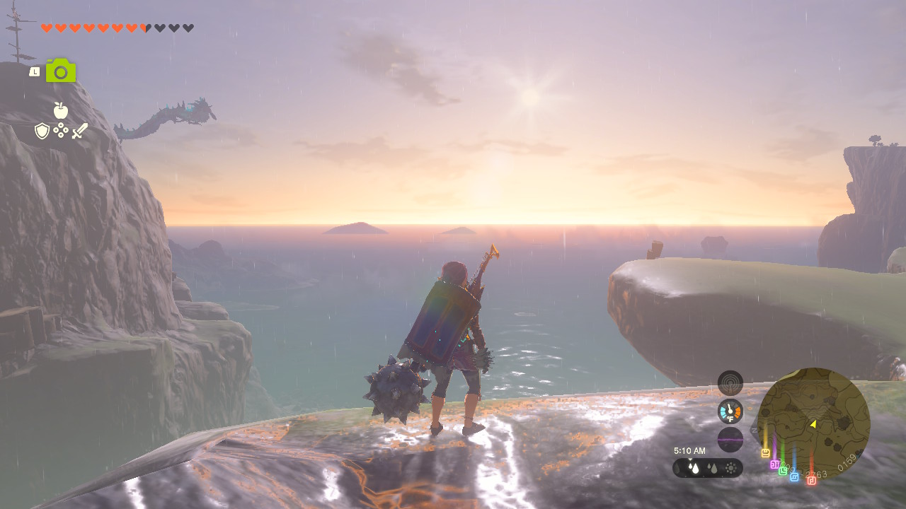 Picture of a pretty sunset in Tears of the Kingdom