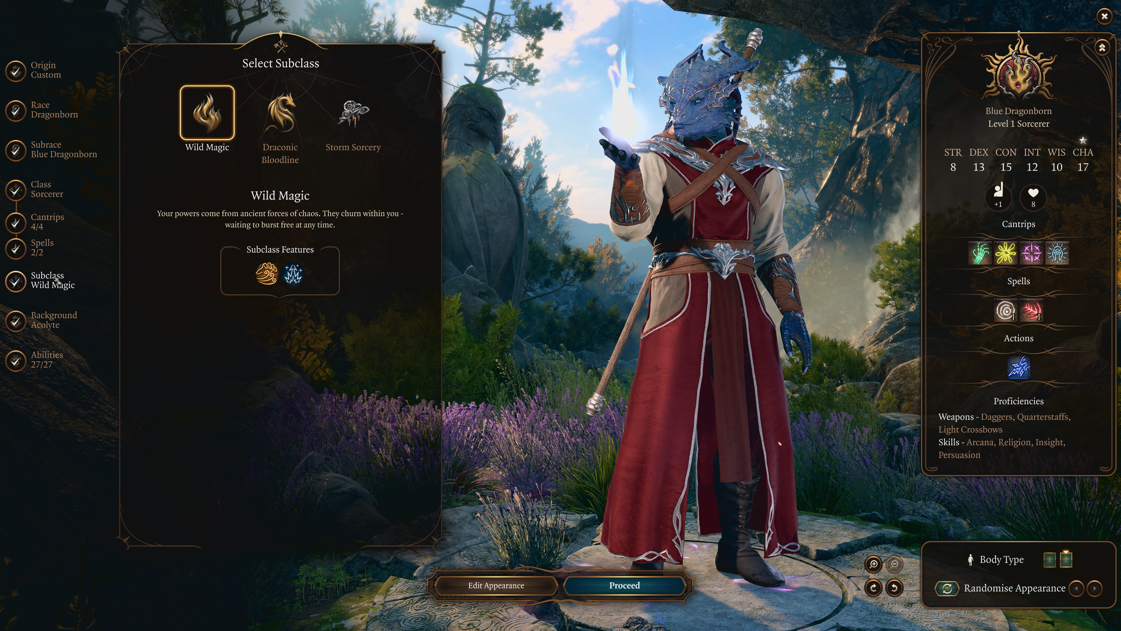 Baldur's Gate 3 character creator
