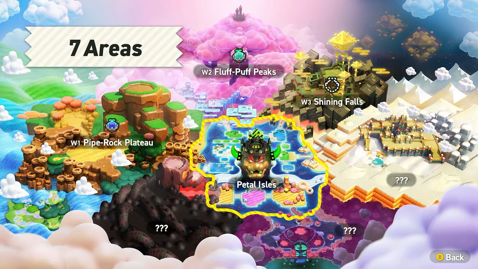 Super Mario Bros. Wonder Direct world map screen