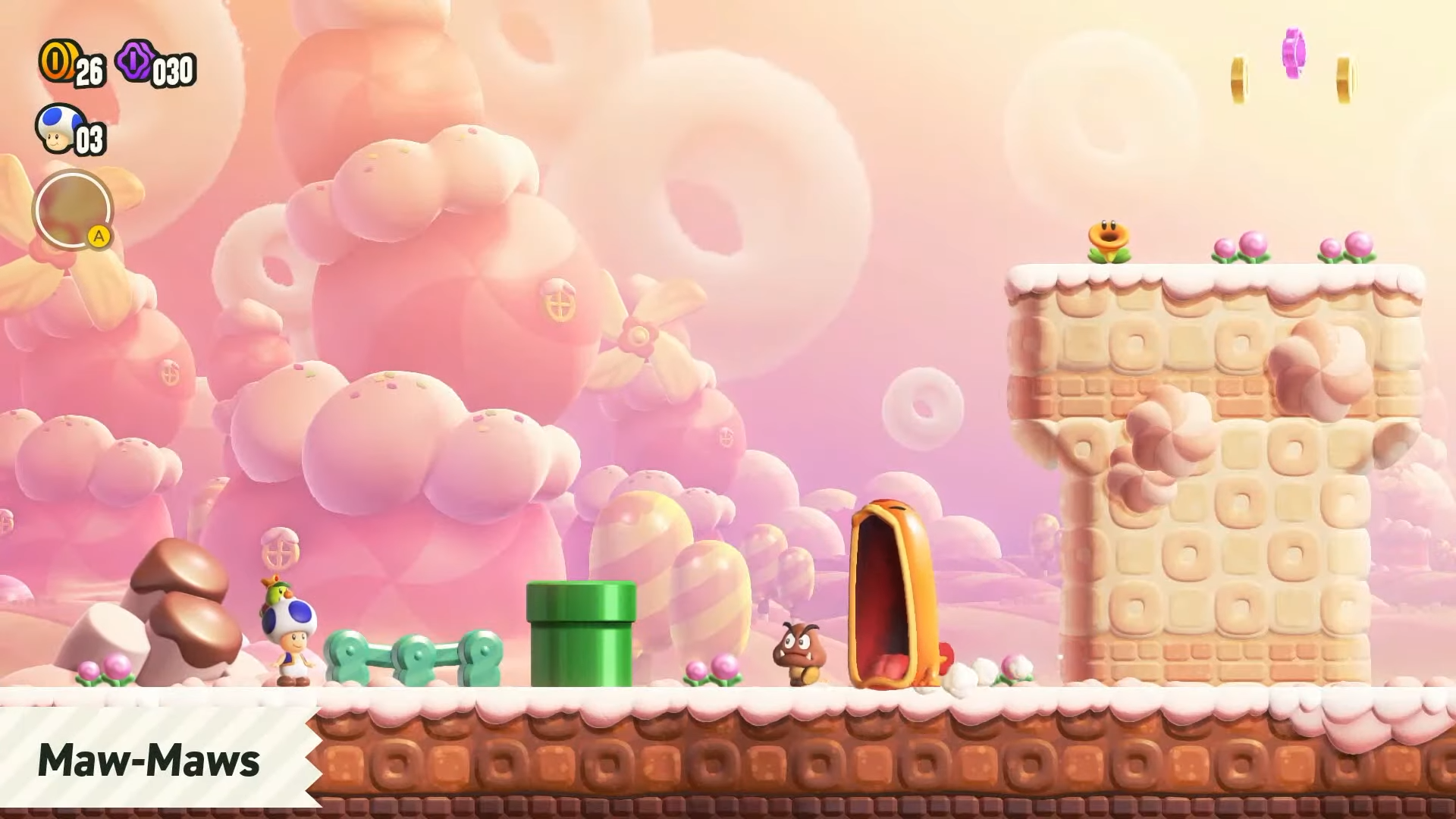 Super Mario Bros. Wonder Direct Maw-Maws gameplay screenshot