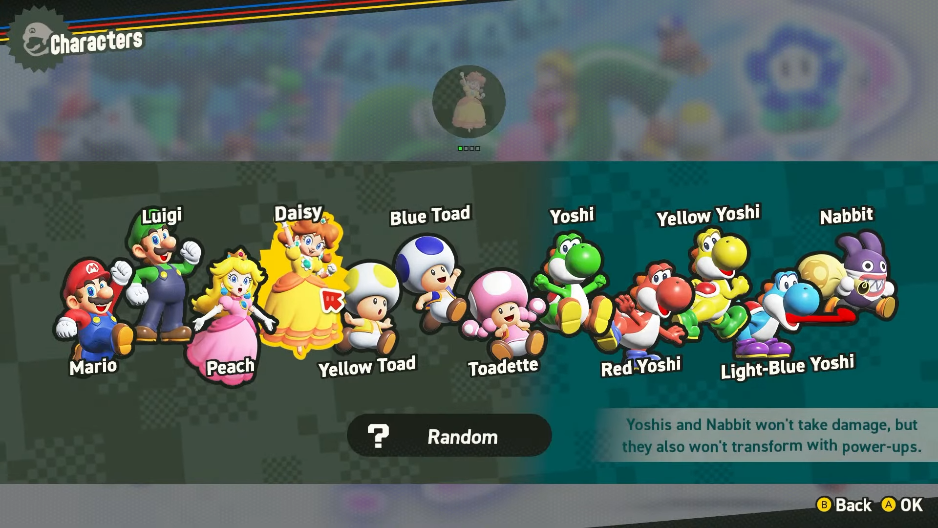Super Mario Bros. Wonder Direct all playable characters
