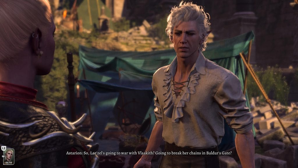 Baldur's Gate 3 - speaking with Astarion