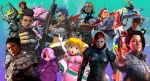 A cover image for a list of the Best Female Video Game Characters as Picked by Female Gamers, featuring on top of a teal and purple background, Jesse Faden from Control, Cassandra from Dragon Age: Inquisition, Midna from The Legend of Zelda: Twilight Princess, D.VA from Overwatch, Lavender from Grimm's Hollow, Bangalore from Apex Legends, Junker Queen from Overwatch 2, Princess Peach from Princess Peach: Showtime!, Melinoe from Hades II, Aloy from Horizon Zero Dawn, Commander Shepard ("FemShep") from Mass Effect, Freya Crescent from Final Fantasy IX, Karlach from Baldur's Gate 3, Alex Chen from Life Is Strange: True Colors,