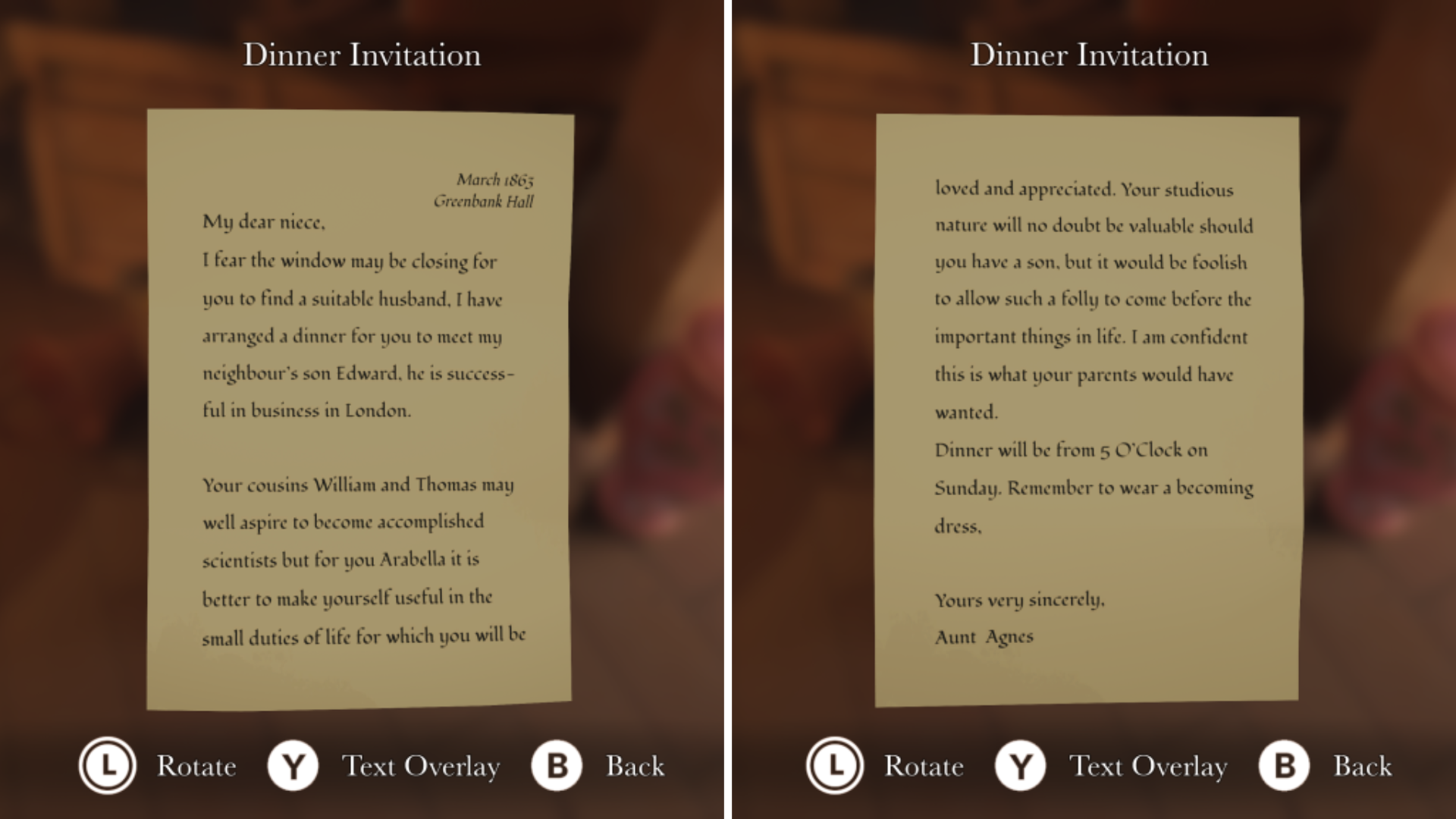 Botany Manor Review - Dinner Invitation