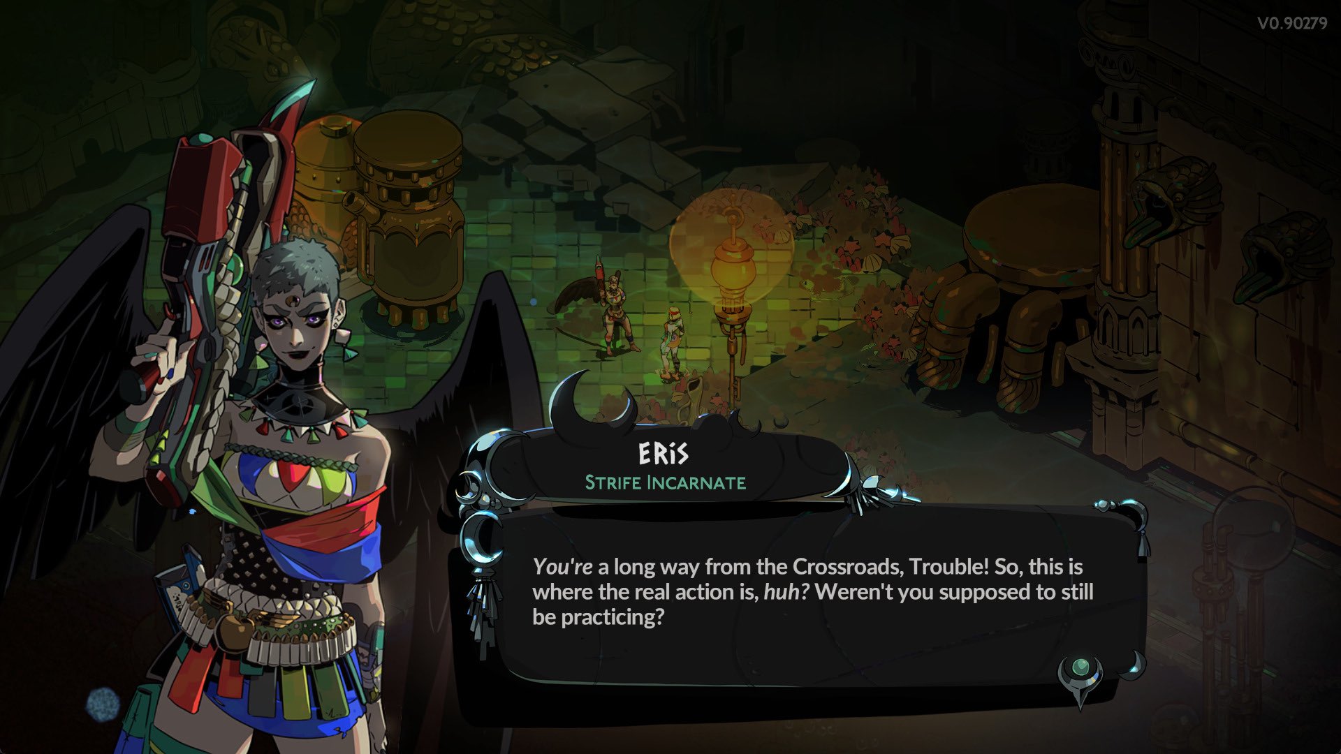In-game art for Eris, a new Hades II character