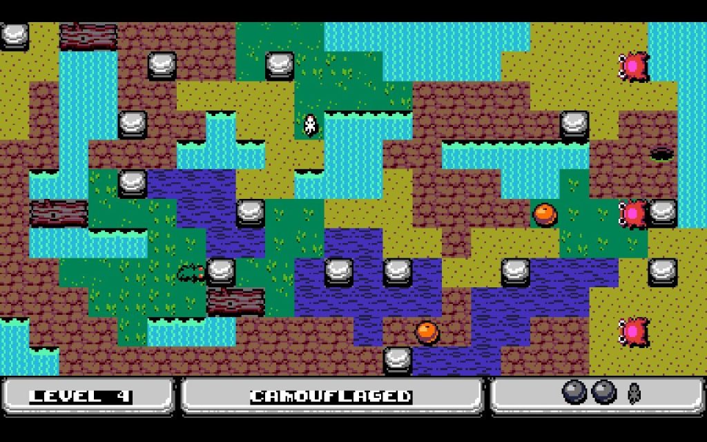gameplay screenshot of Camouflage from UFO 50