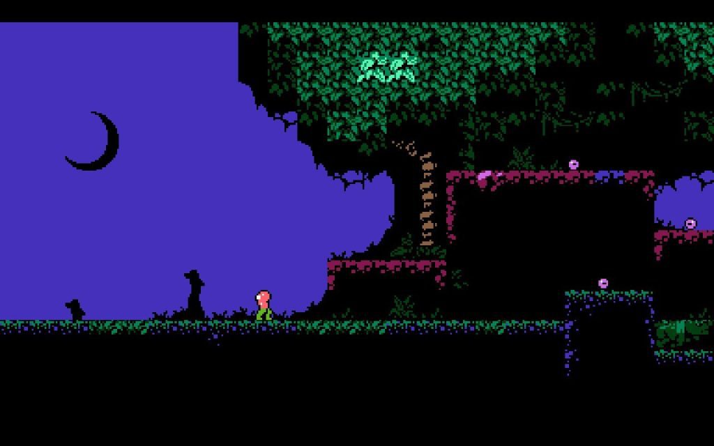 gameplay screenshot of Mooncat from UFO 50