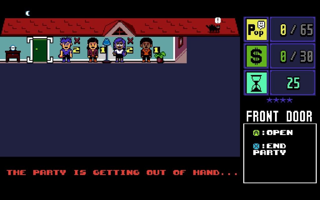 gameplay screenshot of Party House from UFO 50