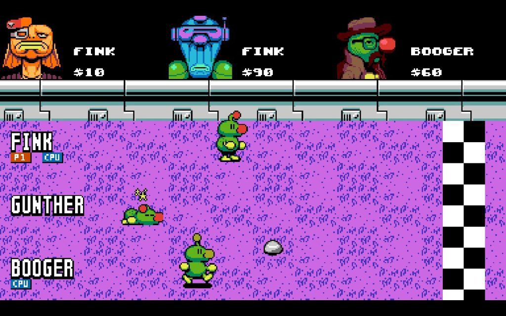 gameplay screenshot of Quibble Race from UFO 50