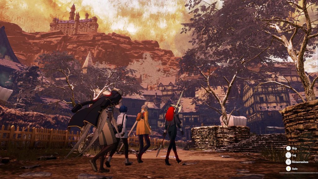 Screenshot of the Metaphor: ReFantazio party entering Martira for the first time