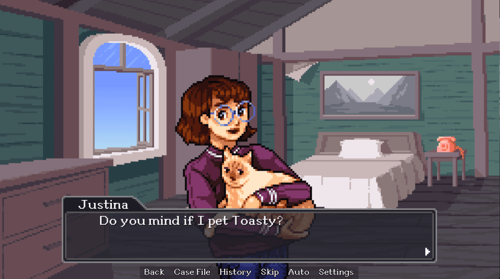 Can you pet the cat in Paper Perjury? Yes, you can.