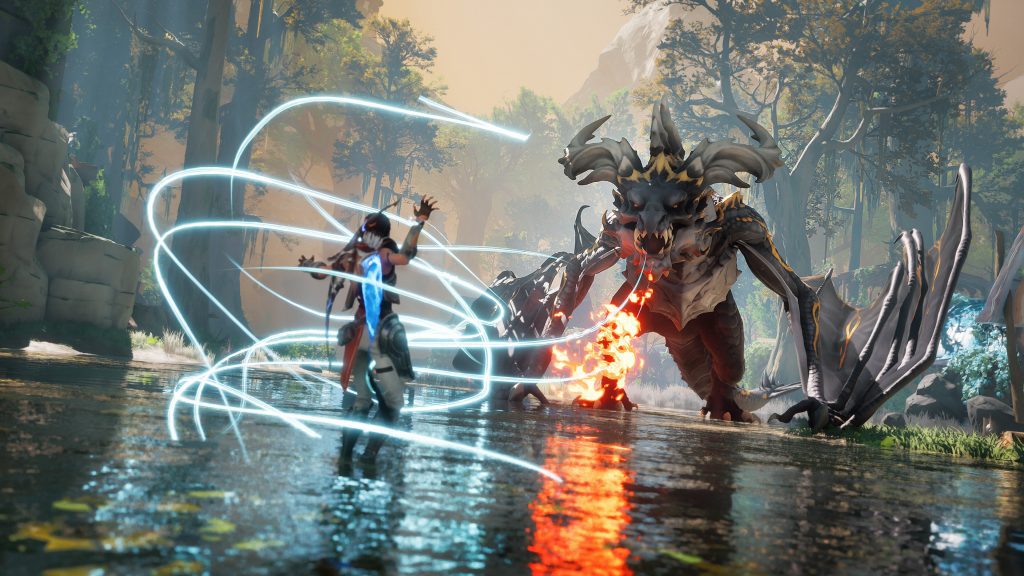 Eternal Strands review - Brynn battling a dragon