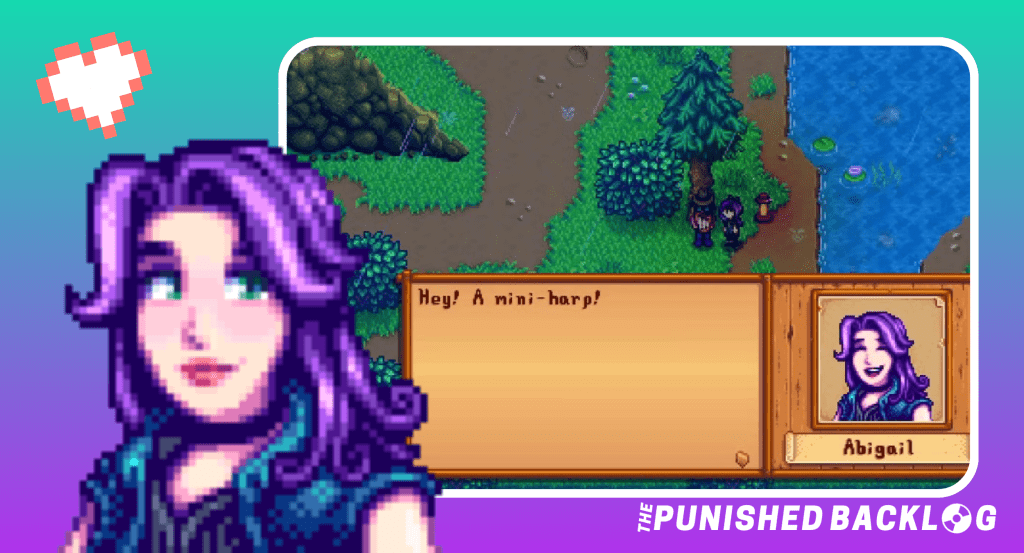 Photo of Abigail, a bachelorette romance option in Stardew Valley