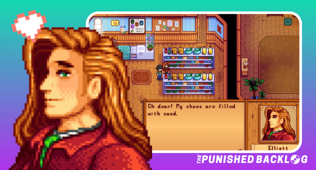 Photo of Elliott, a bachelor romance option in Stardew Valley