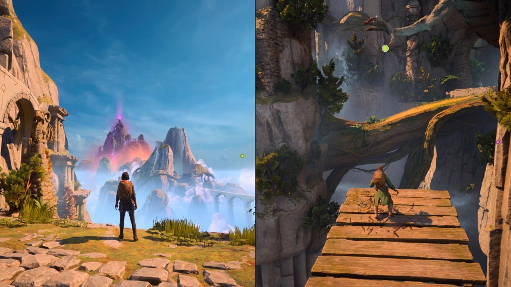 Split Fiction - gameplay screenshot from one of Zoe's fantasy stories