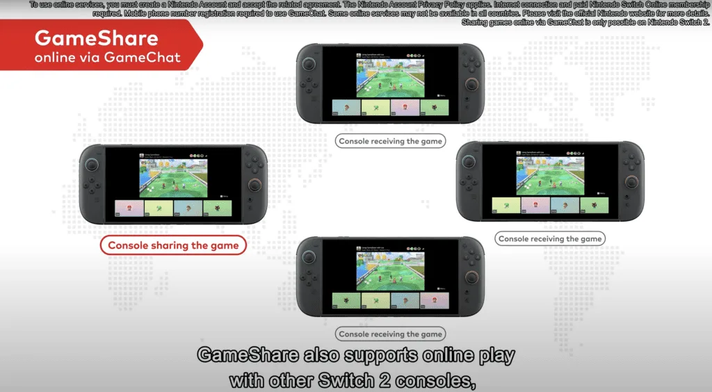 Nintendo Switch 2 Direct recap - GameShare online via GameChat