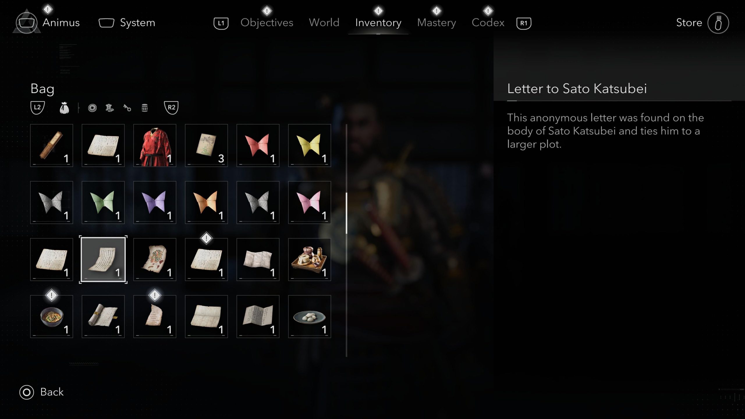 Assassin's Creed Shadows - Letter to Sato Katsubei