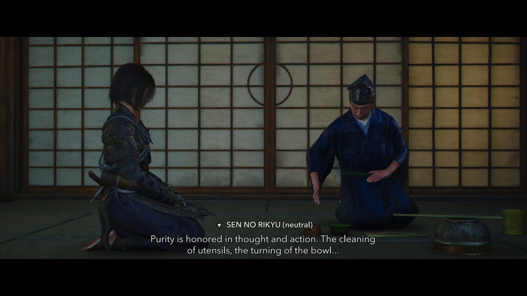 Assassin's Creed Shadows dialogue - Sen no Rikyu