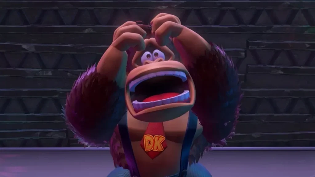 Donkey Kong looking upset
