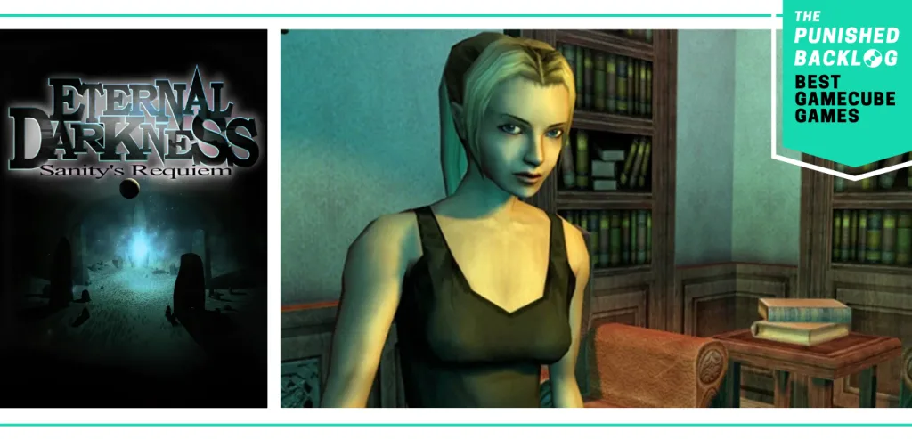 Best GameCube Games: the cover of Eternal Darkness Sanity's Requiem and a gameplay screenshot