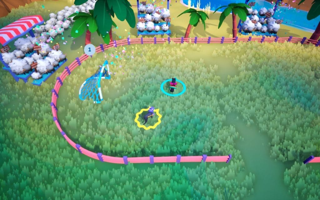 In the over-map of the Sheepherds! demo, dogs can play "soccer" and be cheered on by sheep. 