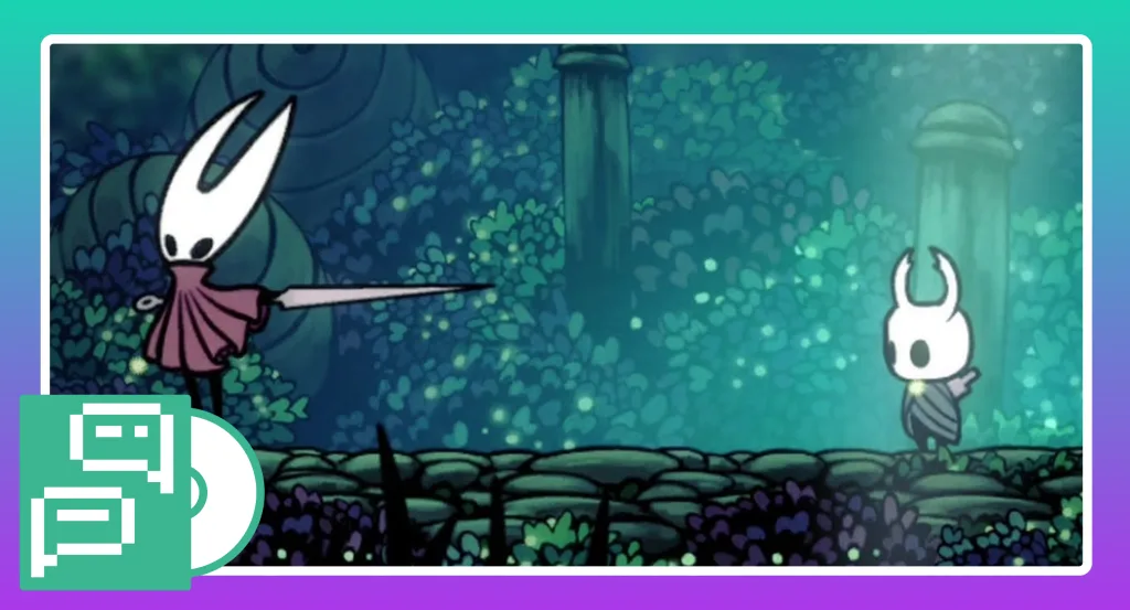 Hornet and the Knight meeting in the first Hollow Knight game