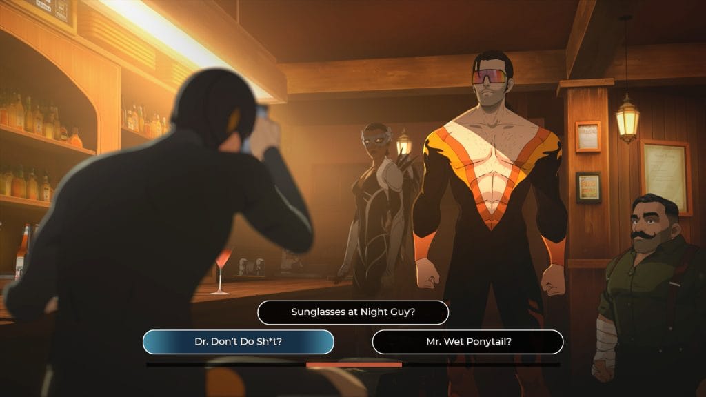 Dispatch Episodes 1 & 2 Review: Dialogue between a superhero in blue and a superhero in a flame suit