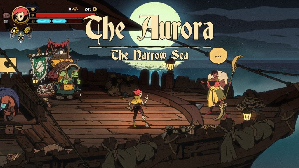 Absolum Review - screenshot of the Aurora ship