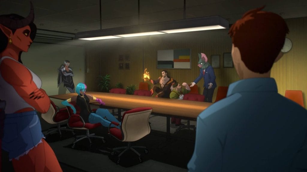 Dispatch Episodes 3 & 4 Review - screenshot of Robert and several members of the Z-Team