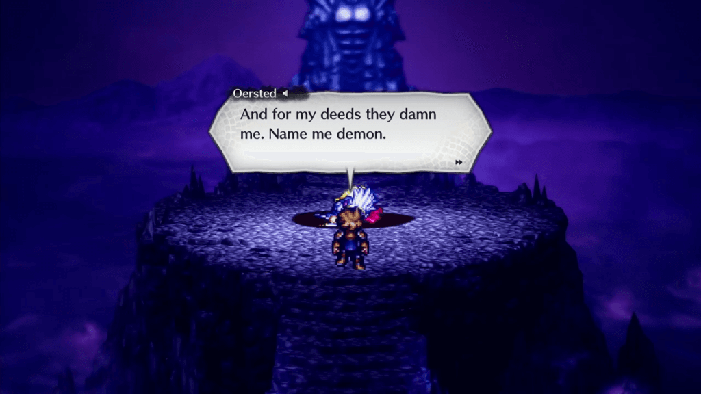 Live A Live - Screenshot of Oersted turning into Odio