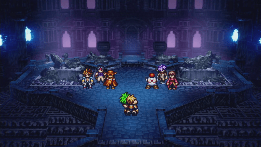 Live A Live - Screenshot of Pogo hugging Oersted