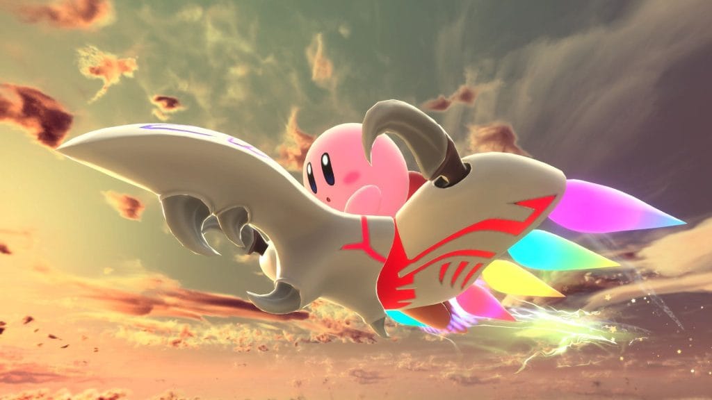 Kirby Air Riders - Kirby riding the Legendary Air Ride Machine