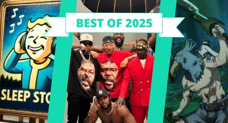Donovan’s Favorite Things in 2025 A combination image with text that reads "Best of 2025" and shows a screenshot of Fallout ASMR Good Knights Sleep, a photo of Westside Gunn with Fourth Rope, and Shangri-La Frontier anime