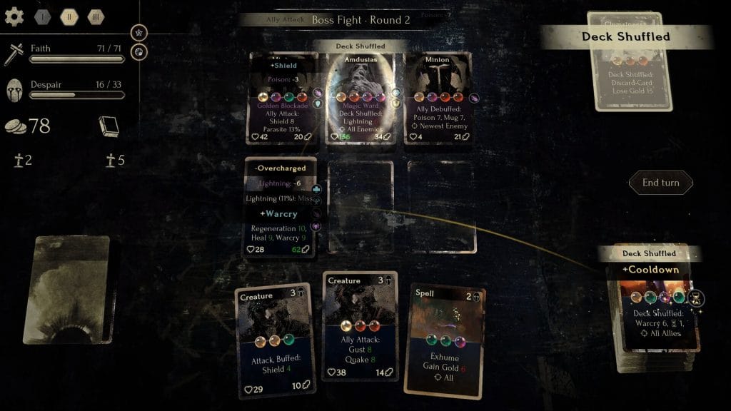 Faith in Despair Review - screenshot of a boss battle