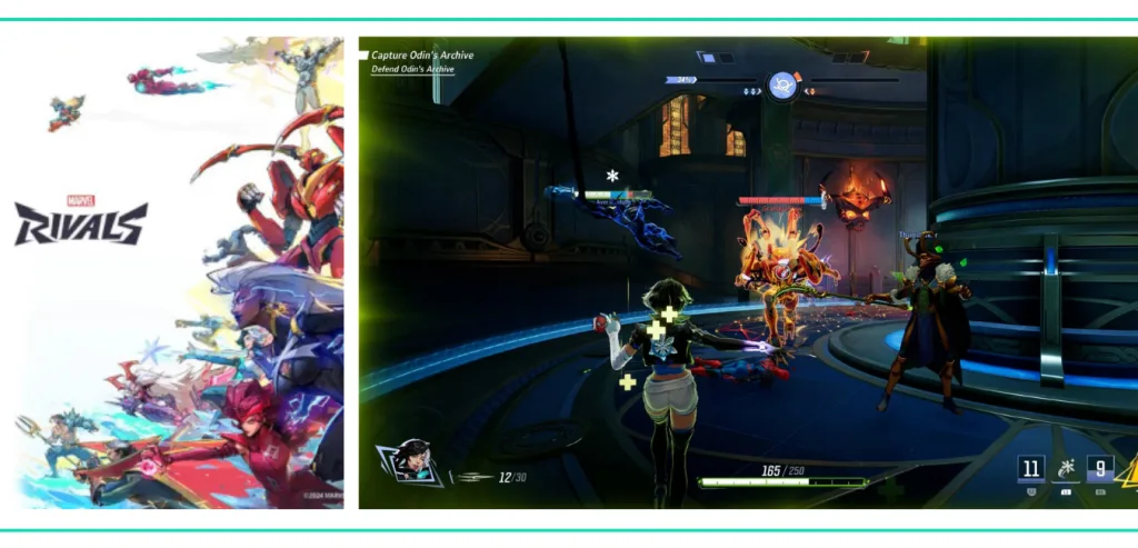 A graphic showing the cover art for Marvel Rivals showing many famous superheroes fighting in real-time in a list of the Best Video Games for Girls and Women